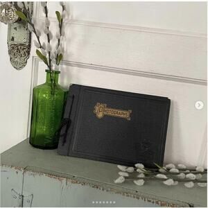 Vintage Snapshots Photograph Black Scrapbook BW Family Photos Dog Bicycle Car